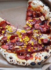 pizza with salami