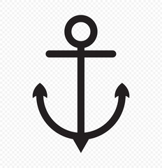 Anchor icon set. Anchor symbol logo. Anchor marine icon. Anchors icon template. Anchor vector icon, Anchors icons set. Logo for boat