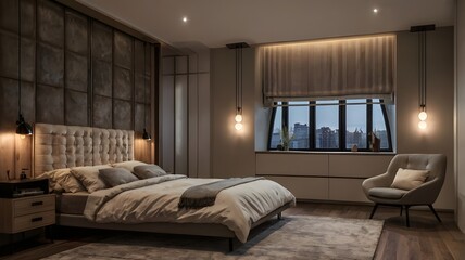 Obraz premium /Bedroom and lights