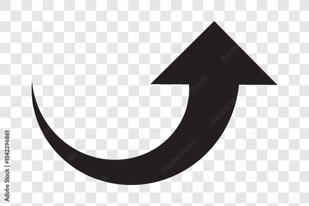 Poster black arrow icon. black long curved arrow on white background. long arrow. curved arrow. set long bl