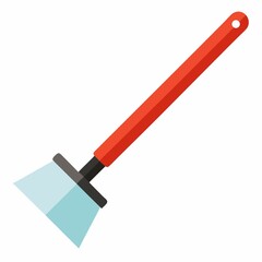 Flat design floor squeegee tool for cleaning tile and hardwood surfaces at home on white background