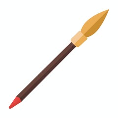 Illustration of a calligraphy brush tool for painting and drawing artwork design on white background