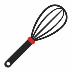 Isolated kitchen whisk for cooking and baking preparation tool equipment on white background