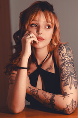 portrait of a happy young woman