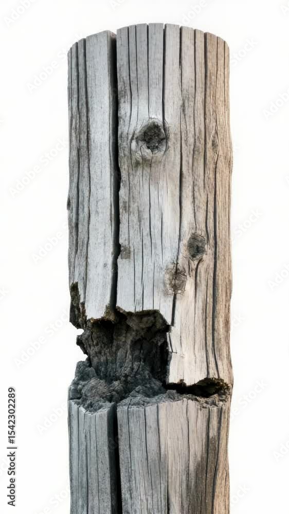 Poster A close-up view of a wooden plank attached to a pole, suitable for use in various contexts such as construction or decoration