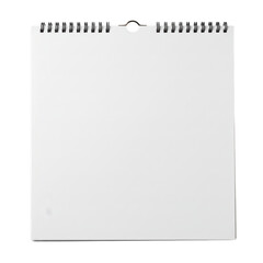 Blank calendar isolated on transparent background for mockup, schedule, notes.