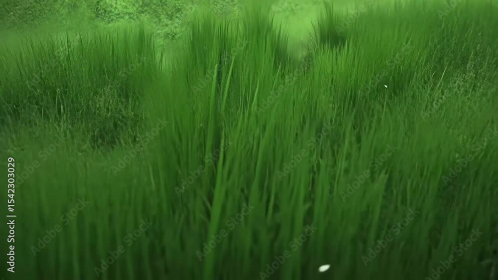 Poster texture of lush green field with vibrant gradients and patterns