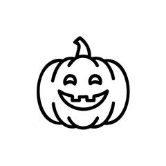 Happy Halloween Jack O Lantern Pumpkin Carving Smiling Face Outline Icon Design Handmade Holiday Decoration
