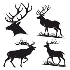 wild-deer-and-elk-antlers-silhouette-pack---eps-an.eps