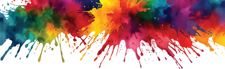 Multicolor powder explosion on White background. Colored cloud. Paint Holi. colorful rainbow Holi paint color powder explosion with bright colors isolated white background. 
 Colorful dust explode.