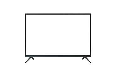 Modern blank flat screen television isolated on a transparent background