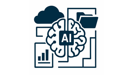 AI Brain Network with Data Flow