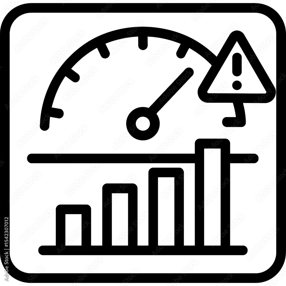 Poster subscription usage meter outline icon vector