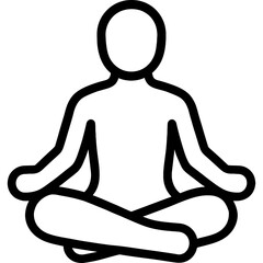 Vector icon of person meditating in lotus position