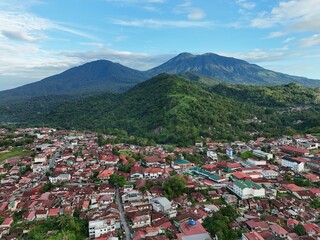 View of the hills above Padang Panjang City