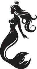 A beautiful queen mermaid vector printable design