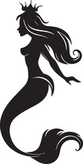 A beautiful queen mermaid vector printable design