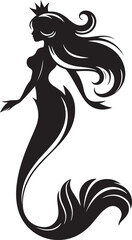 A beautiful queen mermaid vector printable design