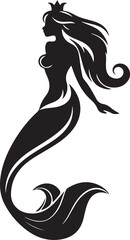 A beautiful queen mermaid vector printable design
