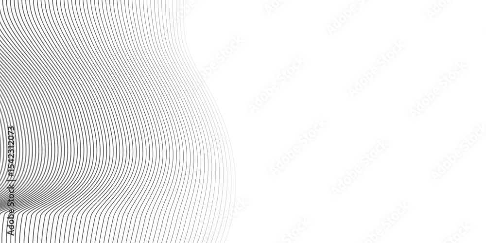 Poster line pattern technology background, wave textures white and gray background, black and white striped