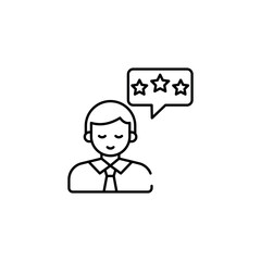Employee Feedback icon design with white background stock illustration