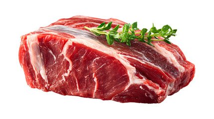 Raw fresh meat isolated on a white background
