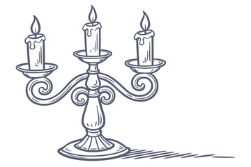 Classic Candelabra with Three Candles