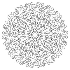 spiritual symbol motif adult coloring page celtic mandala mystic vector Christmas 