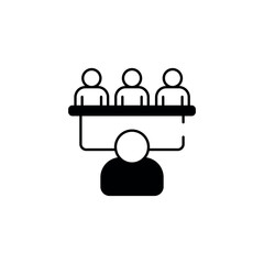 Interview icon design with white background stock illustration