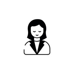 Female icon design with white background stock illustration