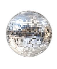 silver disco ball on a transparent background.PNG