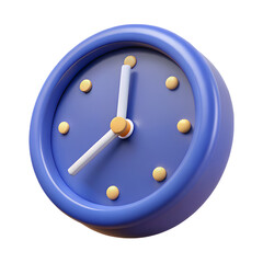3D Wall Clock Time Icon Graphic On White Background
