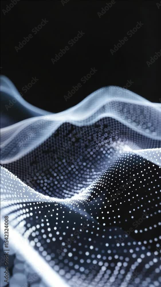 Poster high-tech of neural networks with bright light effects.