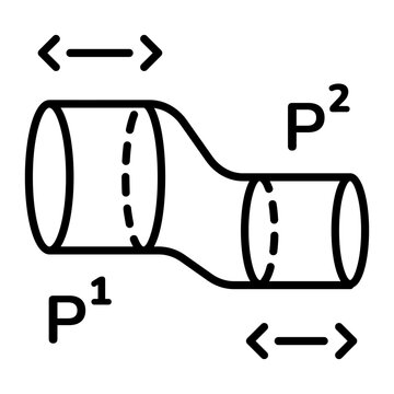 A linear style icon representing bernoulli equation 