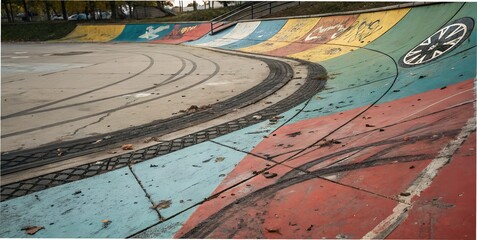 urban skatepark surface background