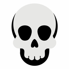 Simple cartoon skull illustration graphic
