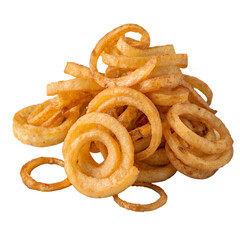 Fototapeta premium Curly Fries Snack Isolated on Transparent Background