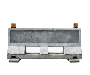 Concrete barrier with lights for road safety and control