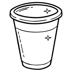 paper cup with straw
