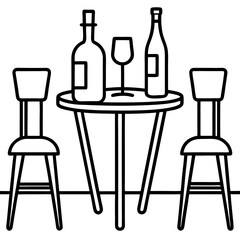 set of alcohol drinks