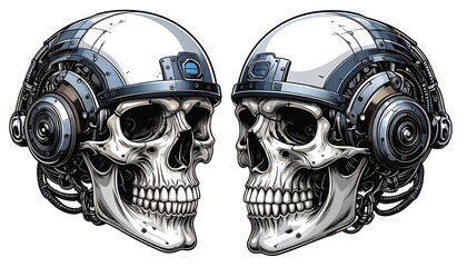 Robotic Skulls with Futuristic Design.