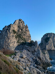 View of Capri, Italy seaside