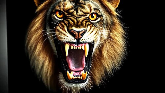 Roaring Lion: A Majestic and Powerful Portrait