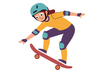 Obraz premium Sporty Person on Skateboard Active Lifestyle