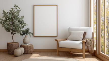 Cozy Interior Poster Frame Mockup for Design Projects