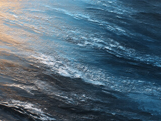 Dynamic Marine Artwork Featuring Gentle Horizon Illumination
