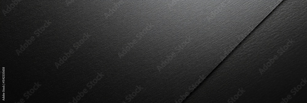 Aufkleber two black textured surfaces creating diagonal line with shadow, perfect for backgrounds