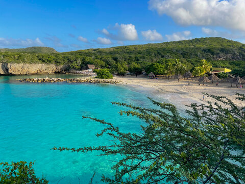 tropical beach in the caribbean daaibooi bay
