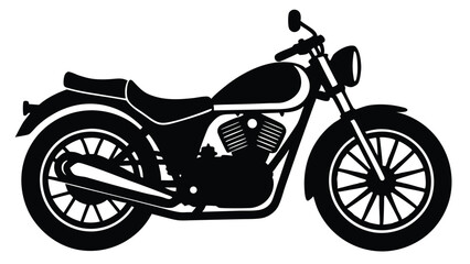Fototapeta premium Classic motorcycle silhouette isolated on white background