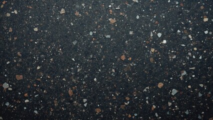 dark colored recycled plastic with visible specks of colorful fragments